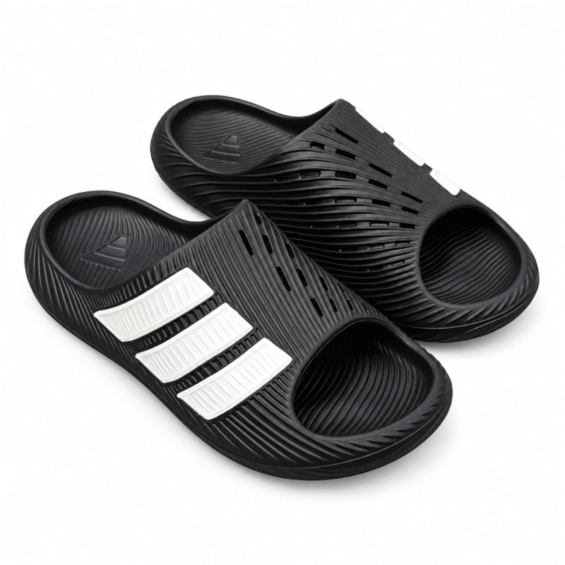 Adidas Purechill Slides — black and white