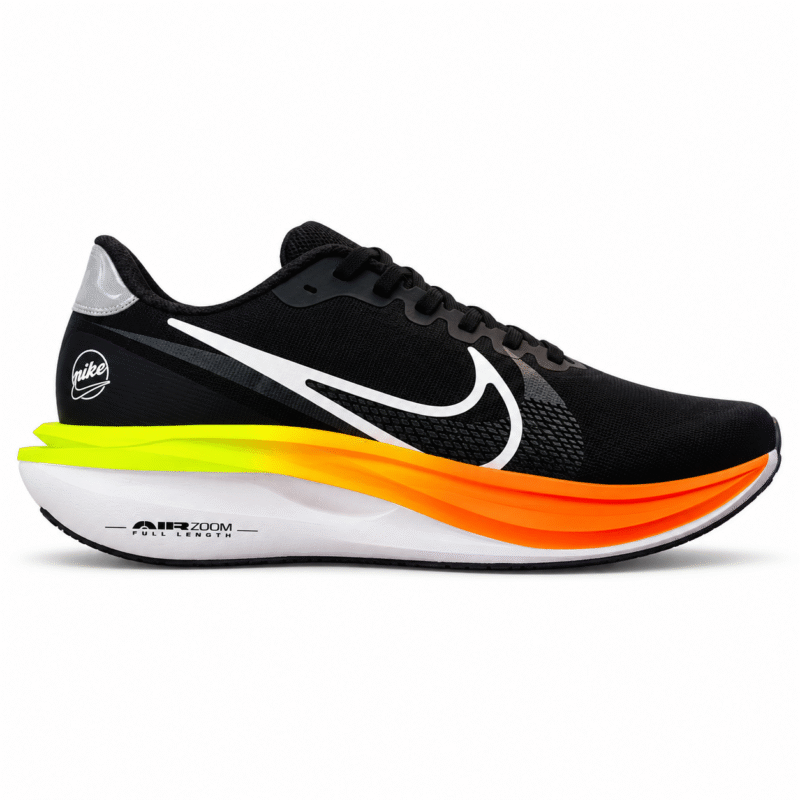 Nike Pegasus Plus 14 black with orange and yellow sole