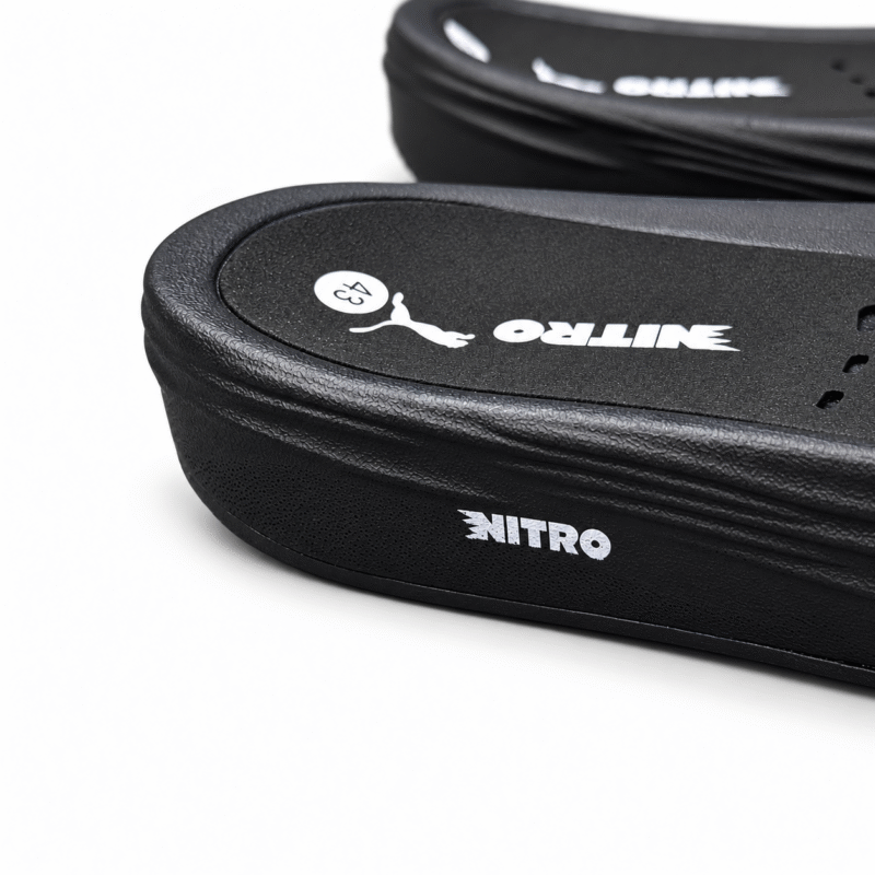 Nitro Slides Black – Footbed Detail